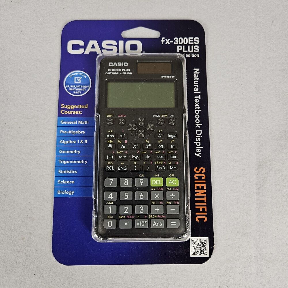 Casio fx-300ES Plus 2nd Edition Scientific Calculator Case SAT School College